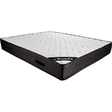 Vente-Unique – Matelas ressorts ensachés 140 x 190 cm – 7 zones de confort – Mousse à mémoire de forme 2 cm – Épaisseur 24 cm – Coutil antibactérien