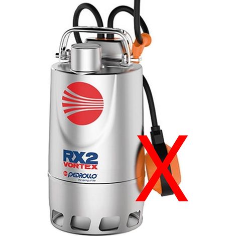 Bomba de elevación Pedrollo RX 2/20 Vortex INOX 0,37 kW aguas residuales domésticas pozo de bombeo evacuación SIN FLOTADOR TRIFÁSICA