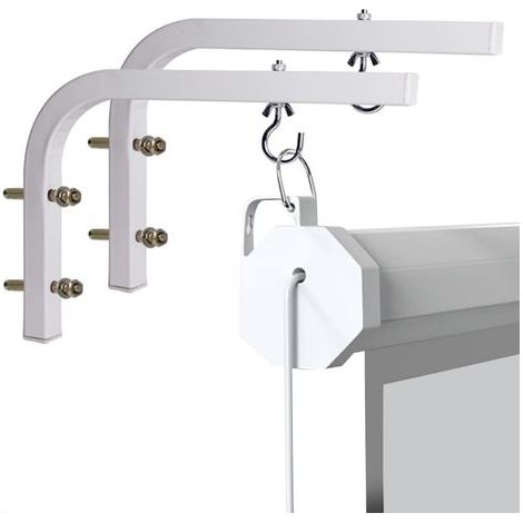 Universel Support Mural Support de Plafond pour projecteur Supports en L pour écran de projecteur Cintres pour écrans de Projection avec Crochet pour projecteurs Domestique et écrans de cinéma (1/5)