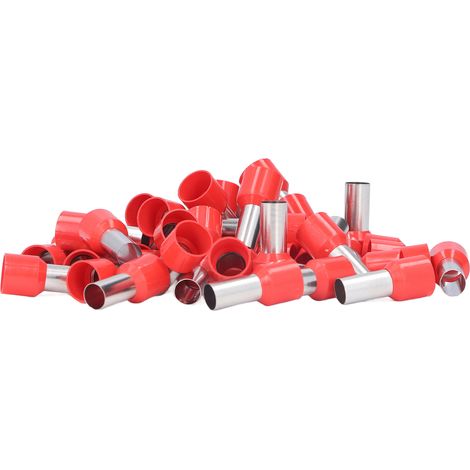 50 isolierte Kabelschutzschläuche, EU-Standard 2 AWG Crimp-Aderendhülsen, E35-16-Steckverbinder, 50er-Packung, Kabelschuh, für dicke Drähte, zuverlässiger elektrischer Anschluss (1/5)