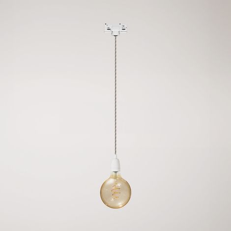 Creative Cables - Candeeiro suspenso de calha clássico com acabamento em porcelana - lâmpada incluída
