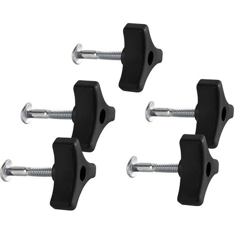 Ensemble de poignée de tondeuse à gazon et boulon avec écrou triangulaire, kit de vis de fixation de 7,74 mm de diamètre pour réparation de matériel de jardin, construction en plastique (1/5)