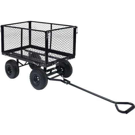 vidaXL Chariot à main de jardin Noir 350 kg (1/5)