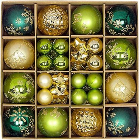 Décorations de Noël, ensemble de décorations pour sapin de Noël, boules décoratives incassables à suspendre pour sapin de Noël, décorations de Noël en vrac pour décoration de table