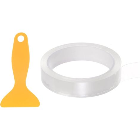 Ruban adhésif transparent Sourcing Map avec outil pour toilettes, 2 cm x 4,9 m