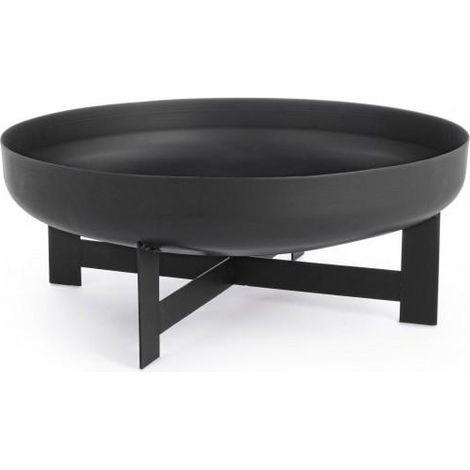 Niedriges Gartenfeuer "Efesto" aus lackiertem Stahl und mit moderner Dekoration -Ø 50 X h 21 cm (1/3)