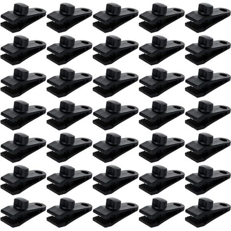 Lot de 30 Clip de Bâche Tente, Pince pour Bâche de Verrouillage pour Auvent Fixation Camping Toile Ombrage Bache de Piscine (1/5)