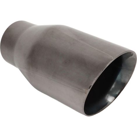 Embout d'échappement de voiture en acier inoxydable noir, entrée 60 mm, sortie 89 mm, adaptateur de sortie unique (1/5)