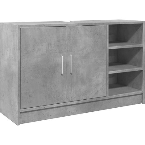 Maison Exclusive - Armoire d'évier gris béton 90x29x55 cm bois d'ingénierie