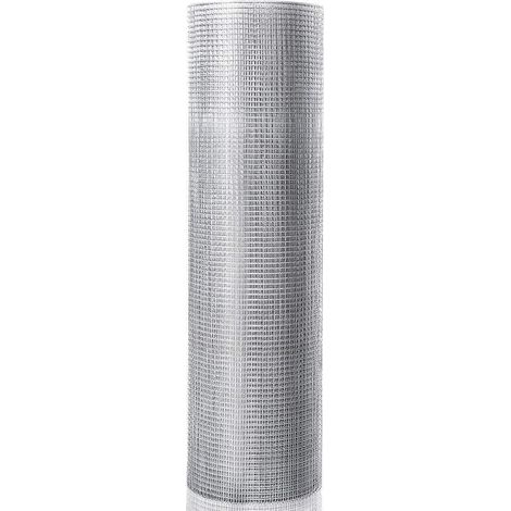 Rete metallica zincata a maglie da 7 mm, calibro 23, 1 x 15 m