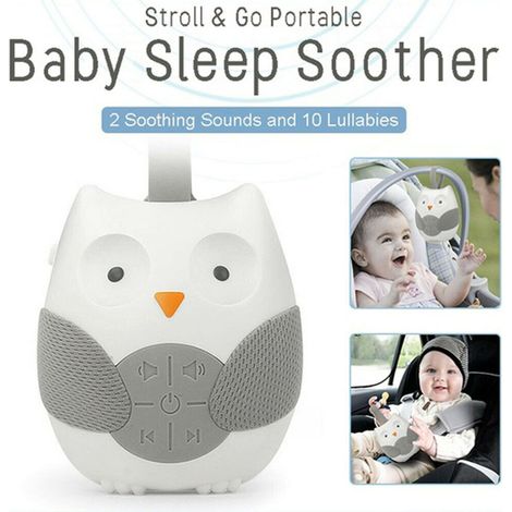Bruiteur blanc hibou pour bébé, machine à sons apaisants, aide au sommeil des nourrissons, veilleuse sonore douce, appareil anti-insomnie enfant, compagnon de sieste. (1/5)