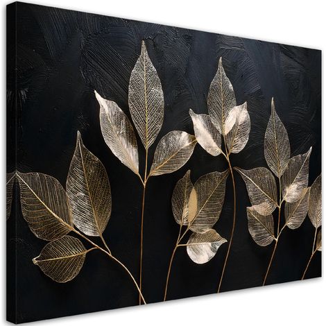 Tableau déco Minimalisme Feuilles Plantes Glamour Abstrait 90x60 (1/5)