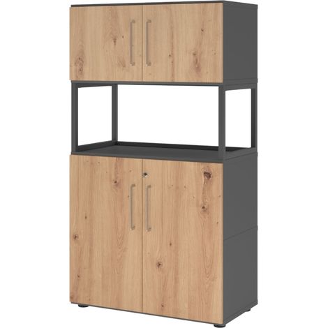 bümö flexi Aktenschrank groß abschließbar mit Regal