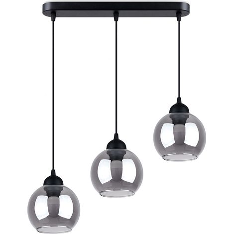 Sollux ALINO Kronleuchter schwarze Glaskugeln E27 SL.1142 (1/5)