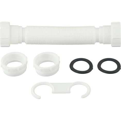 1 Set Doppelkopf-Wasserrohre-Set für Waschbeckenablauf mit Schubladen/Wandabläufen/Bodenabläufen, flexibles Rohrverbinder-Set, Heimwerkerteile (1/4)