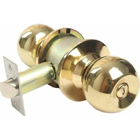 Serrure à bille en acier inoxydable or salle de bains à serrure ronde intérie Entraxe de 60 mm (1/5)