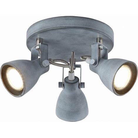 Candellux ASH 98-64325 plafoniera grigia metallo 3xGU10 30cm
