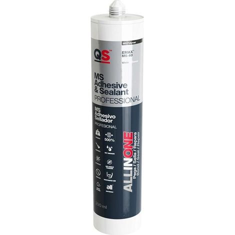 adhesivo sellador emax ms-40. monocomponente. polímeros modificados con silanos. negro. cartucho. 290 ml - qs adhesivos