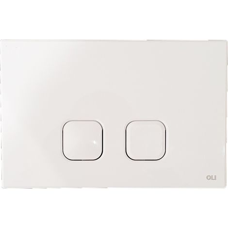 Placca doppio tasto Plain Bianca cassetta incasso Oli (1/3)