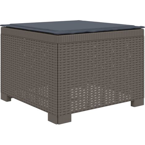 1-Seater Garden Sofa with Cushion Rattan Look PP Light Grey vidaXL (1/5)