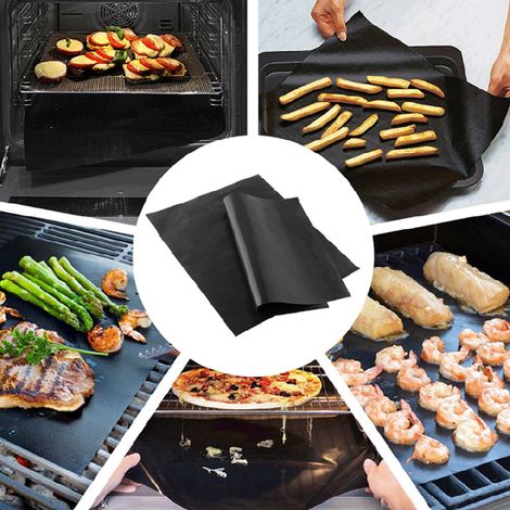 Tapisserie Antiadhésive pour Barbecue Grill, Feuille de Cuisson Réutilisable, Protecteur de Four, Pique-nique Extérieur, Friture Sans Huile (1/5)