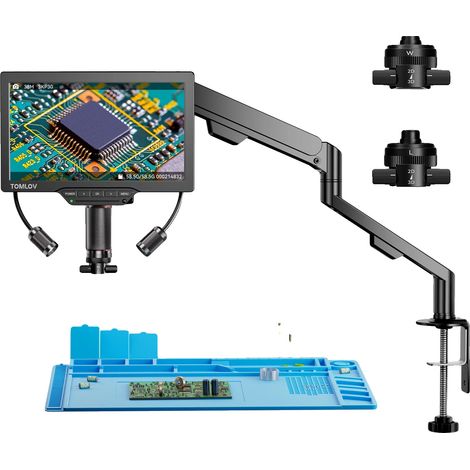 Microscopio digital, aumento de 1500X a 3000X, alta definición, construcción en aleación de aluminio, certificado CE, batería incluida. (1/5)