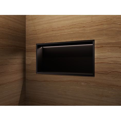 Hornacina de ducha OCEANIC con LED negro