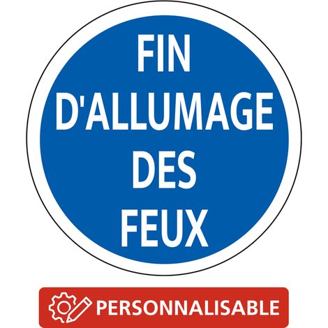 Panneau Fin d’Obligation B49 - Obligation texte personnalisé - Gamme ECOLIGN - Classe 1 650 mm