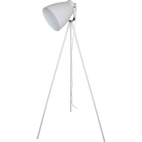 LAMPARA DE PIE E27 BLANCO NICKEL (1/3)