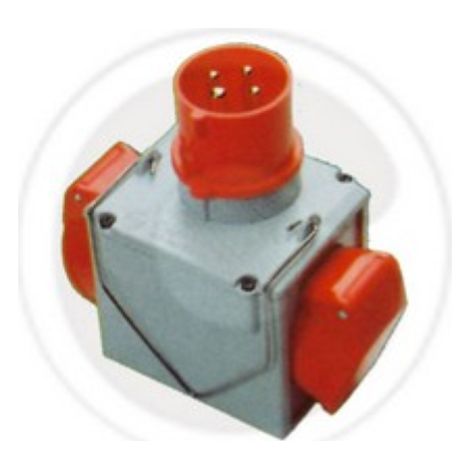Adaptateur multiple FME 73.111 16A CEE rouge vers 2 prises 3P + T 16A rouge