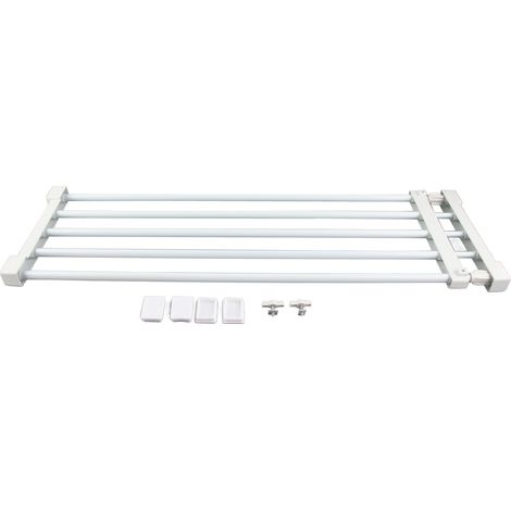 Étagère de Rangement Extensible pour Placard à Vêtements, Diviseurs de Garde-robe Réglables, Séparateur de Tension pour Armoire, Armoire, Salle de Bain, Cuisine, Bibliothèque(75120CM) (1/5)