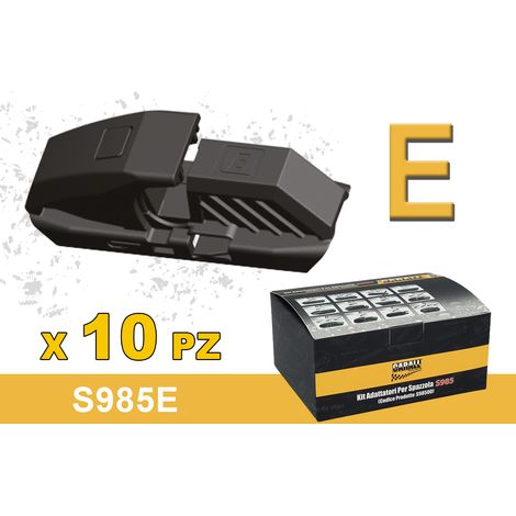 Kit 10 Attacchi per Spazzole Tergicristallo S985 Flat e T191 Ibrida, 15 Modelli Disponibili (E) (1/3)