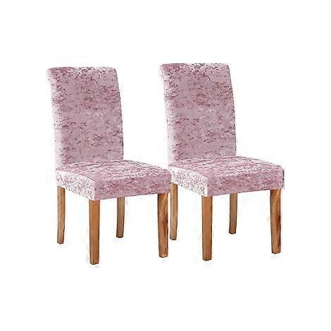 Housses de chaises de salle à manger en tissu extensible velours spandex, décoration intérieure, housses de chaises pour salle à manger, restaurant, hôtel, cérémonie (rose, lot de 2 (M)) (1/5)