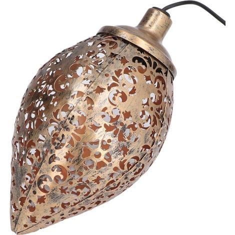 Lampe de Projection Solaire en Fer Forgé, Lampe Goutte d\'eau Creuse en Fer 1.2V pour Arbre