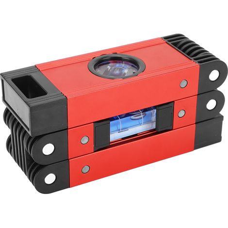 Klappbare 3-teilige Magnetwasserwaage, rote, flexible Mehrwinkel-Wasserwaage, Messwerkzeug für die Holzbearbeitung, magnetische Wasserwaage, verstellbare Holzwasserwaage (1/5)