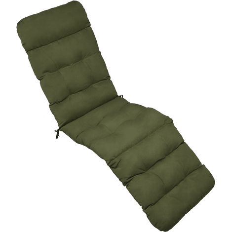 Coussin de transat confortable Deckchair, 200 x 50 x 8 cm, vert olive (1/5)