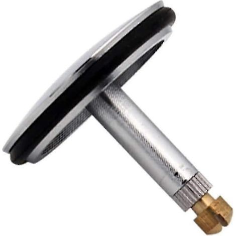 Accessoire d'évier : bouchon de baignoire réglable de rechange avec tige de 8 mm et couvercle de 43,5 mm de diamètre (argenté) Scrollsqy (1/5)