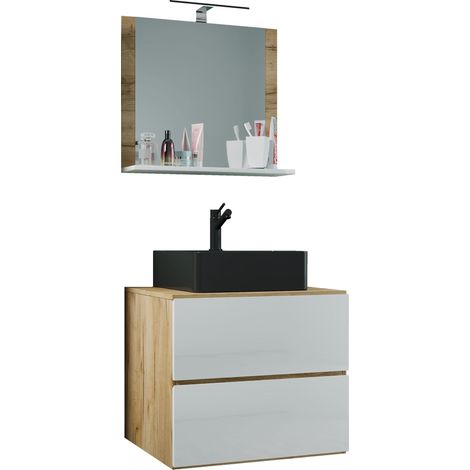 3 pz lavabo mobili da bagno Lendas 60 cm M 124x60x52 - VCM