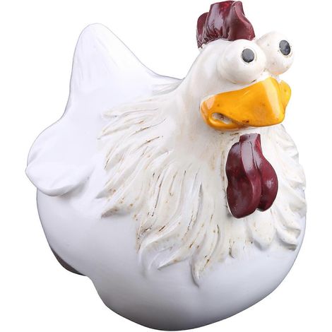 Statue de coq en résine, figurine animale, sculpture, objet de décoration pour bureau, artisanat, ornement pour intérieur et extérieur, jardin, cour, clôture - A-