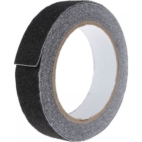 Rouleau de ruban adhésif antidérapant noir pour sols, 2, 5 cm x 5 m (1/5)