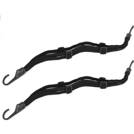 Set aus 2 elastischen Motorradhelmriemen, Befestigungsschnalle, schwarzem elektrischem Zubehör (1/5)