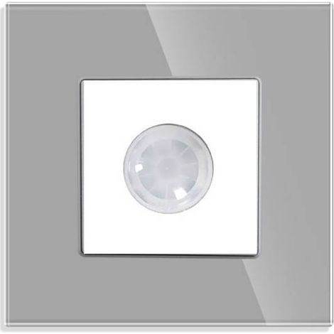 Interruptor Detector de Movimiento IR KOOB frontal cristal gris