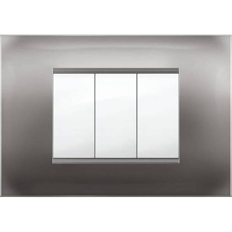 10 x PLACCA MIVIDA PLANA ALLUMINIO NOTTE 3P