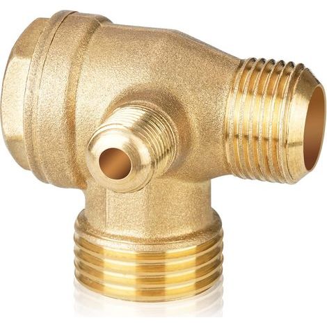Clapet anti-retour 3 voies en laiton avec filetage externe pour compresseur d'air (1/5)