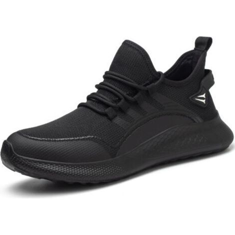 Chaussures de sécurité pour hommes et femmes, antichocs, antiperforation, respirantes et légères, chaussures de travail à embout en acier Noir Taille 50