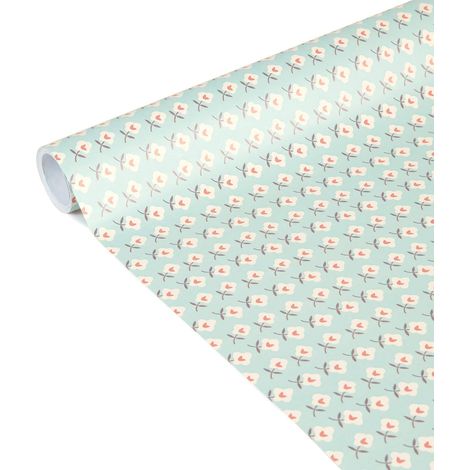 Rouleau Papier Affiche 80g 5x0,35m Fleurs bleues (1/5)