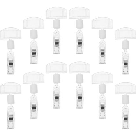 Clips transparents pour signalétique de vente au détail (1/5)