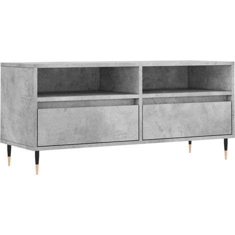 Mueble TV multimedia estantería para televisión buffet para televisión comedor salón dormitorio 100 x 34,5 x 44,5 cm madera contrachapada gris 020025474