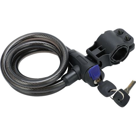 Antivol de vélo à combinaison avec câble spiralé en acier (1/5)