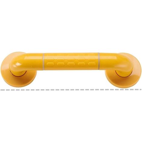 30CM jaune Barre D'appui WC, Barres D'appui de Salle de Bain avec Antidérapante, Poignée de Acier Inox, de Maintien Douche avec Cercles lumineux-avec Bride de Recouvrement (1/5)